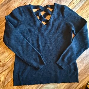 Black Sweater with Cut-Out Design